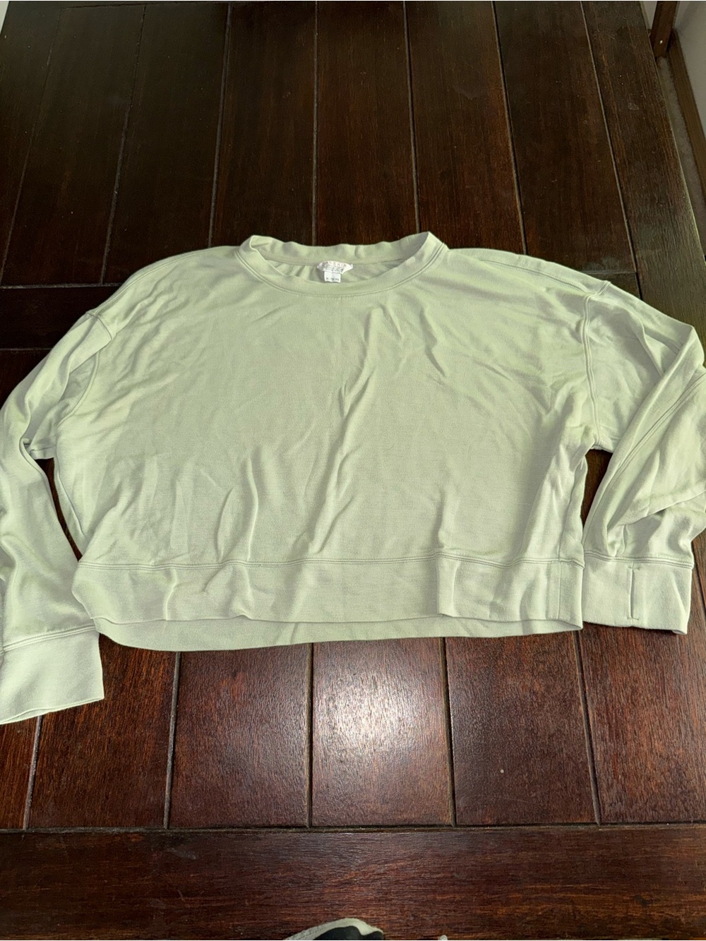 Daneskin Light Sage Cropped Crewneck Sweatshirt - Women
